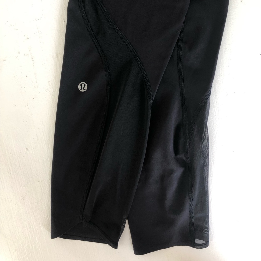 Lululemon leggings with mesh side paneling